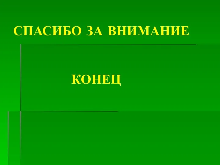 СПАСИБО ЗА ВНИМАНИЕ КОНЕЦ