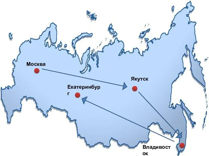 Москва Екатеринбург Якутск Владивосток