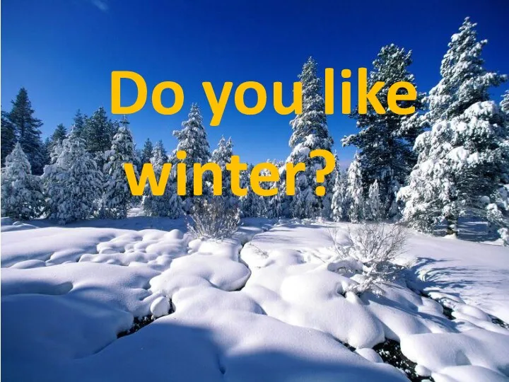 Do you like winter?