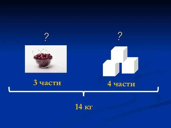 3 части 4 части 14 кг ? ?