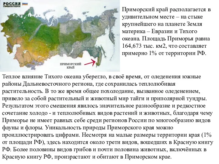 Теплое влияние Тихого океана уберегло, в своё время, от оледенения