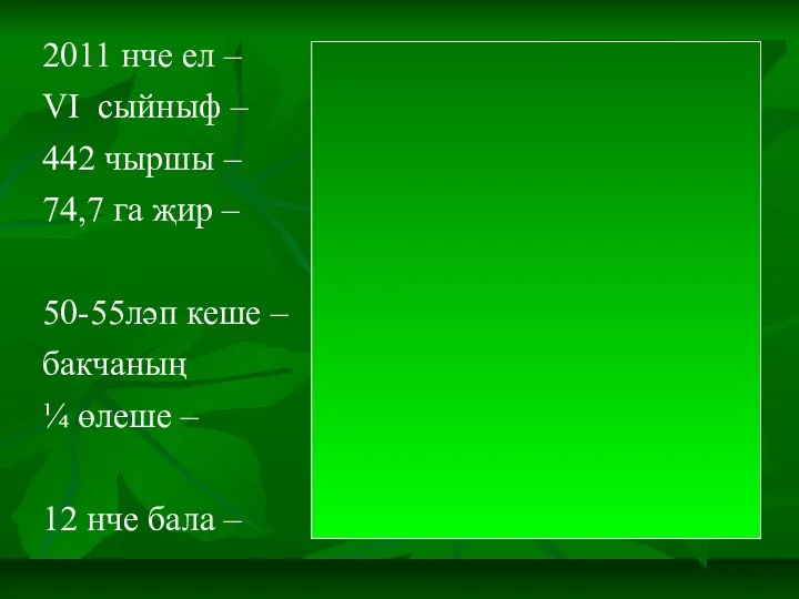 2011 нче ел – ике мең унберенче ел VI сыйныф