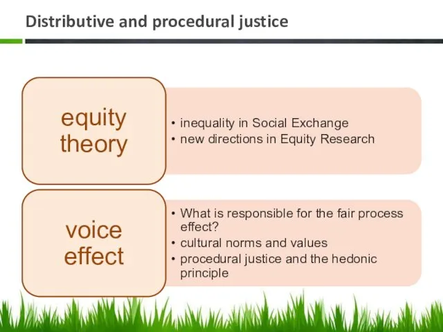 Distributive and procedural justice