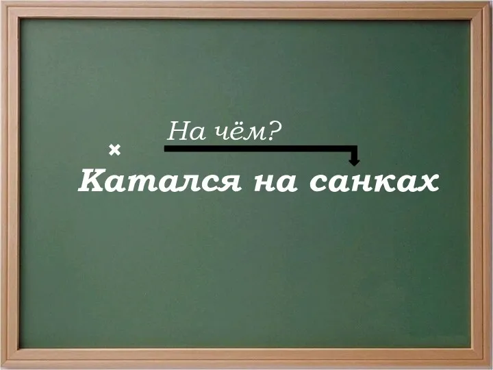 Катался на санках На чём? ×