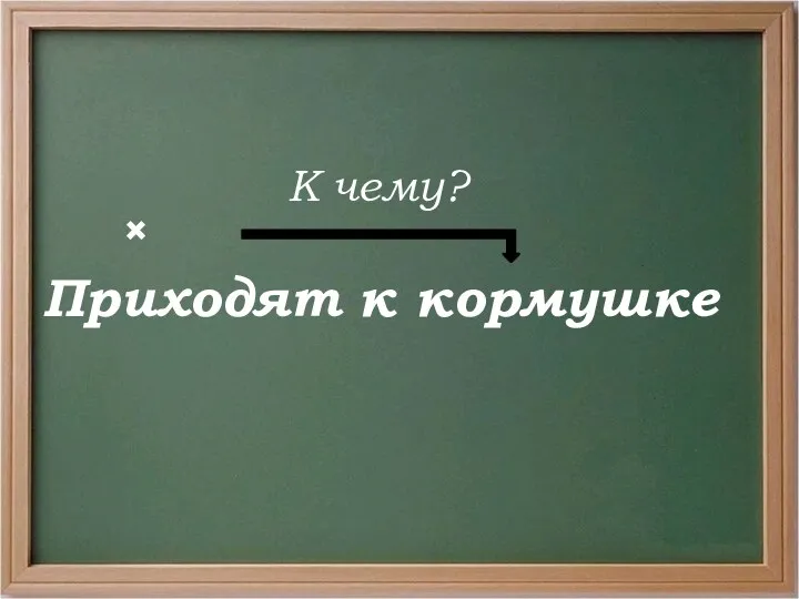 Приходят к кормушке К чему? ×