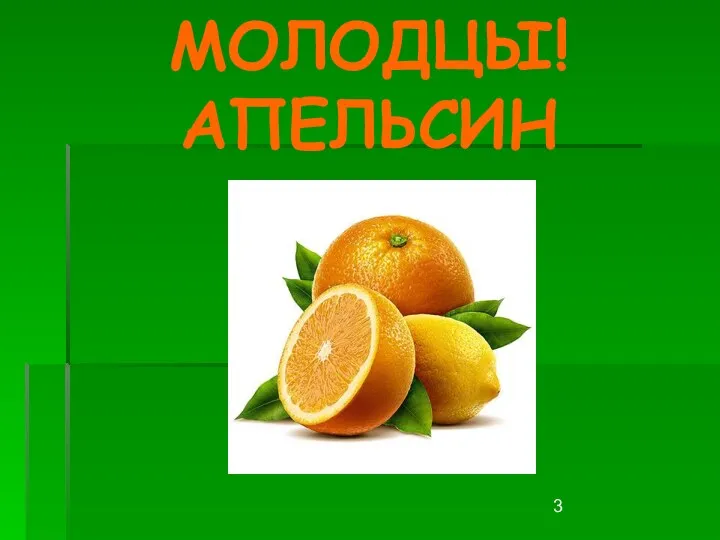 МОЛОДЦЫ! АПЕЛЬСИН