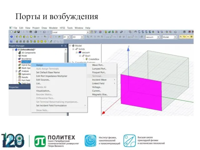 Порты и возбуждения