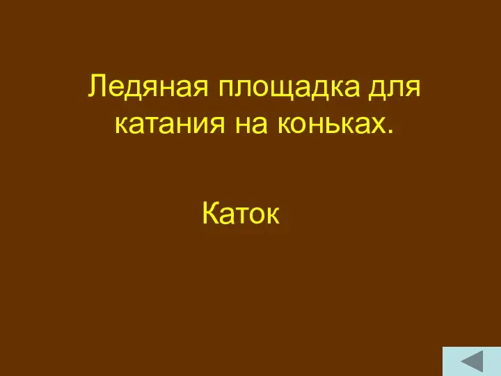 Ледяная площадка для катания на коньках. Каток