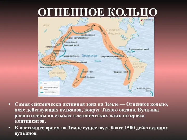 ОГНЕННОЕ КОЛЬЦО Самая сейсмически активная зона на Земле — Огненное