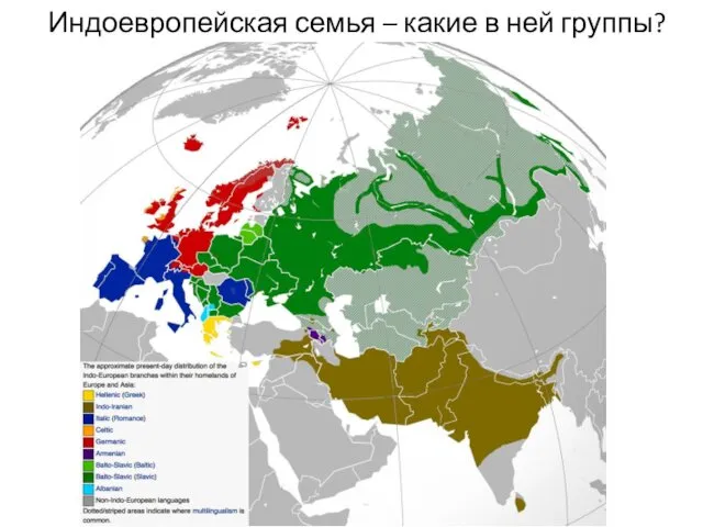 Индоевропейская семья – какие в ней группы?