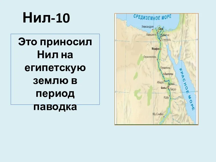 Нил-10 Это приносил Нил на египетскую землю в период паводка