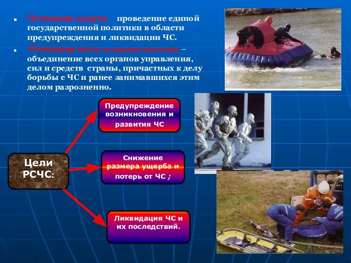 Основная задача – проведение единой государственной политики в области предупреждения