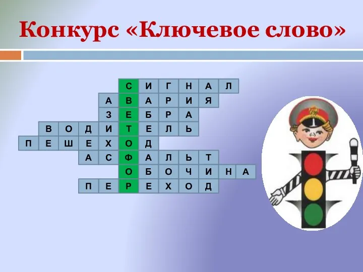 Конкурс «Ключевое слово» С И Г Н А Л В