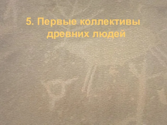 5. Первые коллективы древних людей