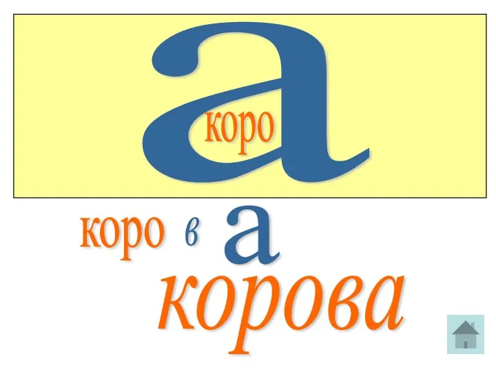 а коро в а коро корова