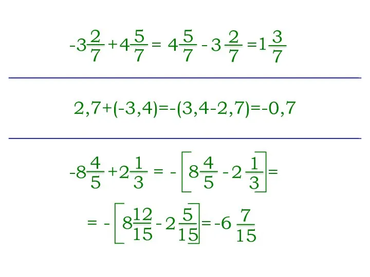 2 7 + -3 5 7 4 = 4 5