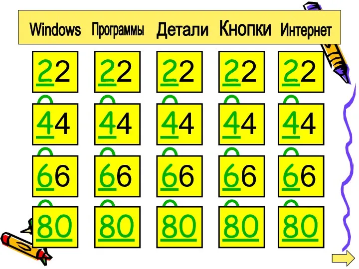 220 440 660 80 Windows Программы Детали Кнопки Интернет 220