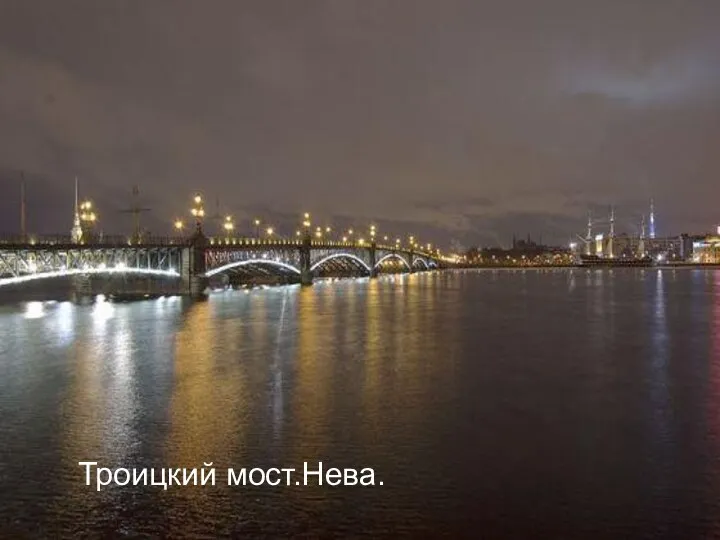 Троицкий мост.Нева.