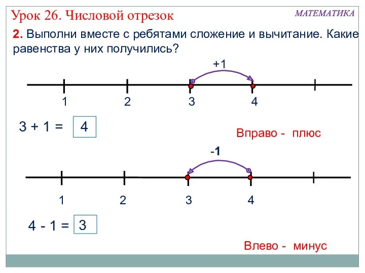 1 3 2 4 МАТЕМАТИКА 2. Выполни вместе с ребятами