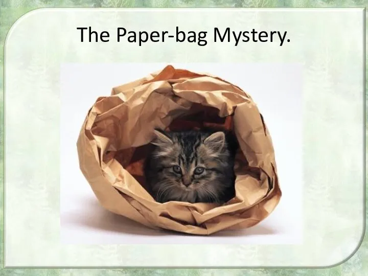 The Paper-bag Mystery.