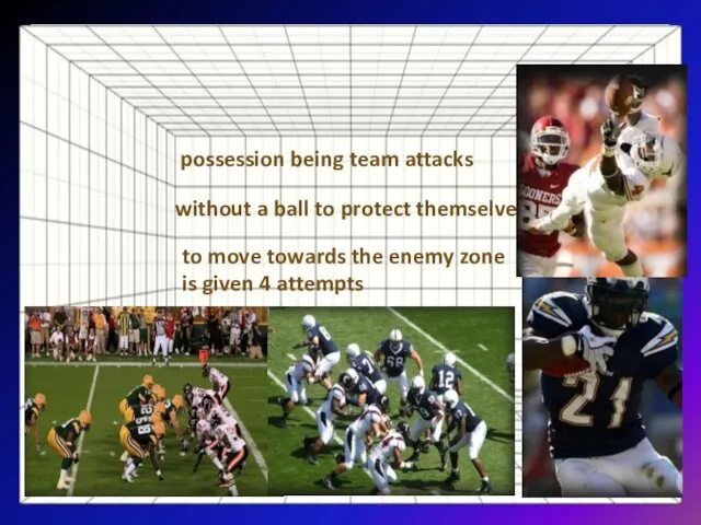 possession being team attacks to move towards the enemy zone is given 4
