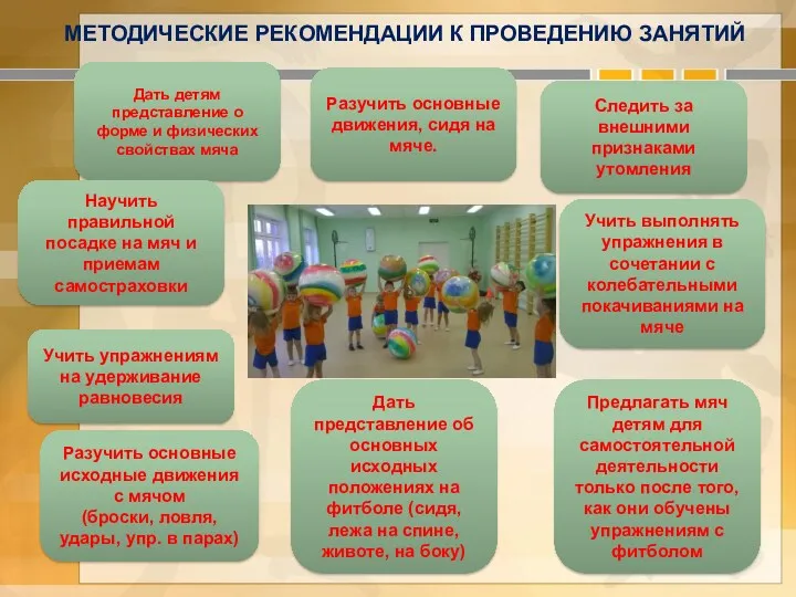 Методические рекомендации к проведению занятий Дать детям представление о форме и физических свойствах