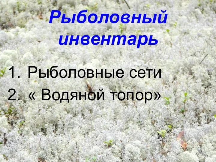 Рыболовный инвентарь Рыболовные сети « Водяной топор»