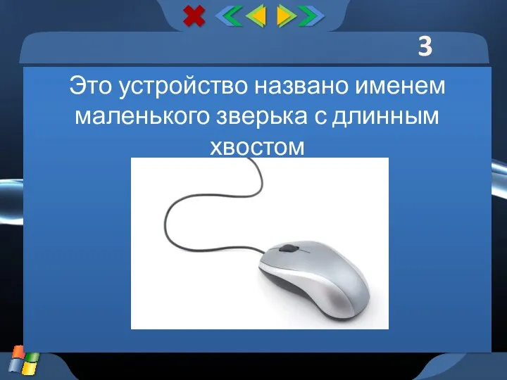 3 балла Это устройство названо именем маленького зверька с длинным хвостом