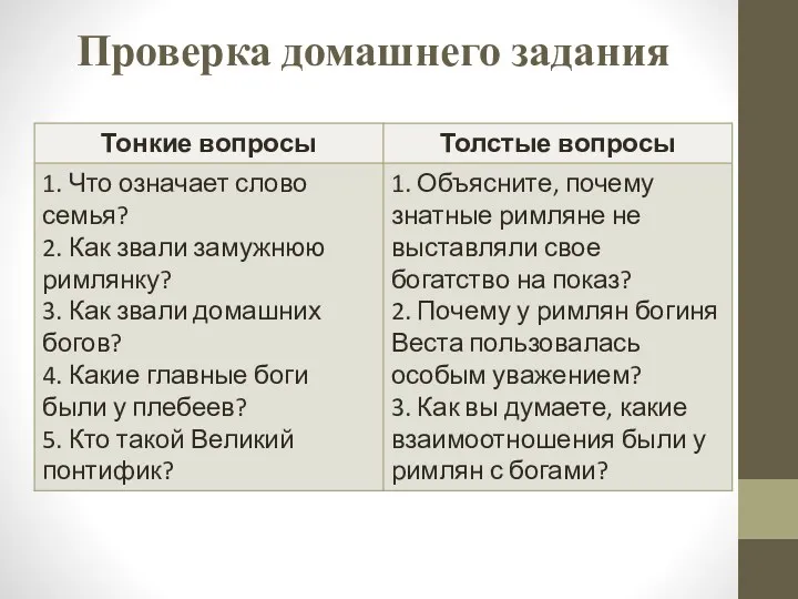 Проверка домашнего задания