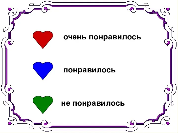 очень понравилось понравилось не понравилось