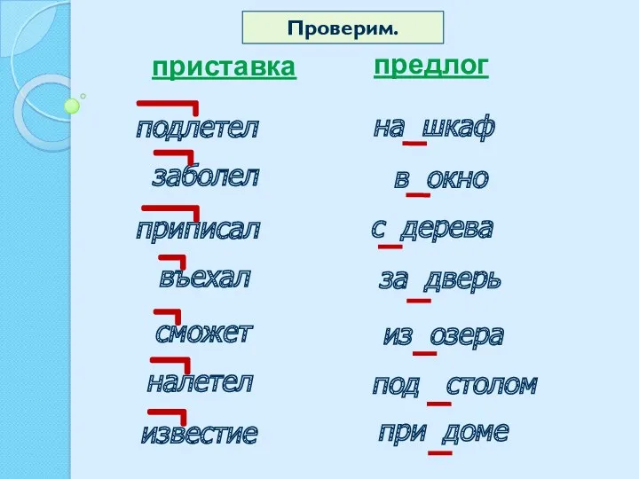 за дверь заболел въехал в окно подлетел под столом сможет