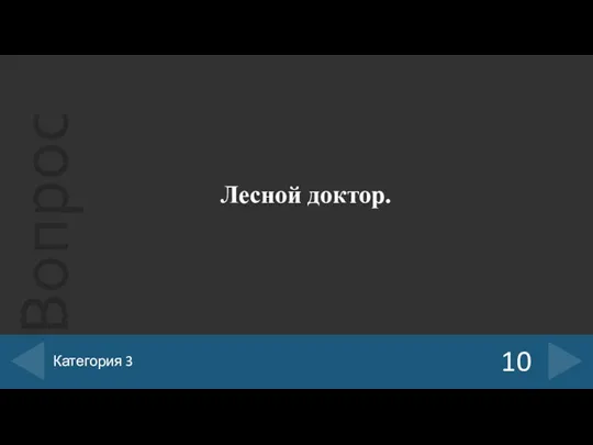 Лесной доктор. 10 Категория 3