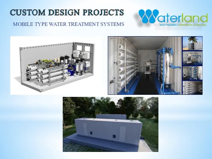 MOBILE TYPE WATER TREATMENT SYSTEMS