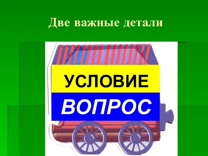 Две важные детали ВОПРОС УСЛОВИЕ