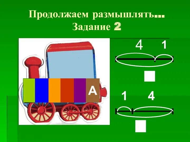 Продолжаем размышлять… Задание 2 А 4 1 1 4 ? ?