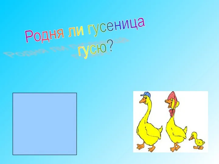 Родня ли гусеница гусю?