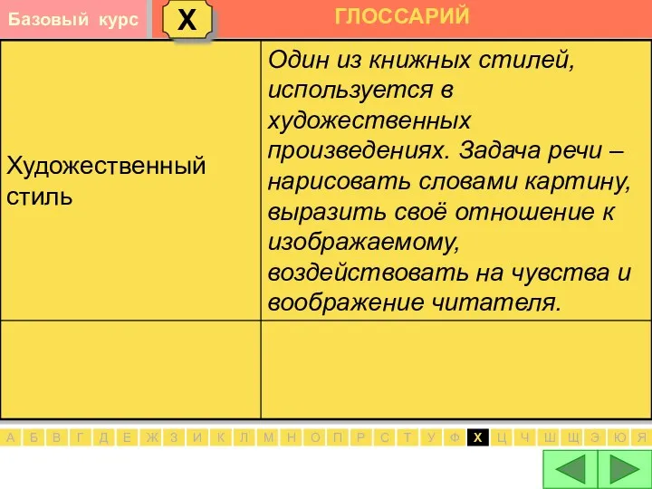 Х ГЛОССАРИЙ А Б В Г Д Е Ж З И К Л