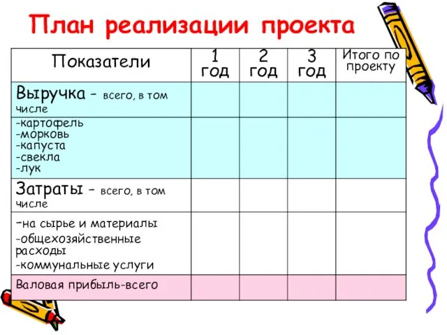 План реализации проекта