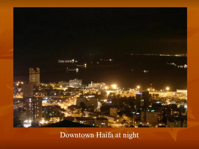 Downtown Haifa at night