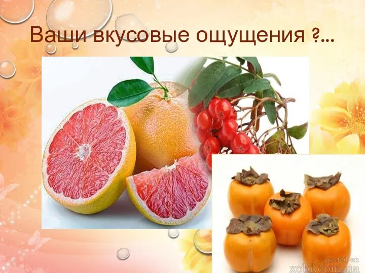 Ваши вкусовые ощущения ?...