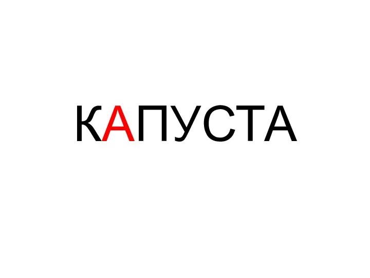 КАПУСТА