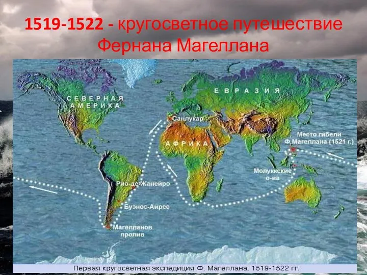 1519-1522 - кругосветное путешествие Фернана Магеллана