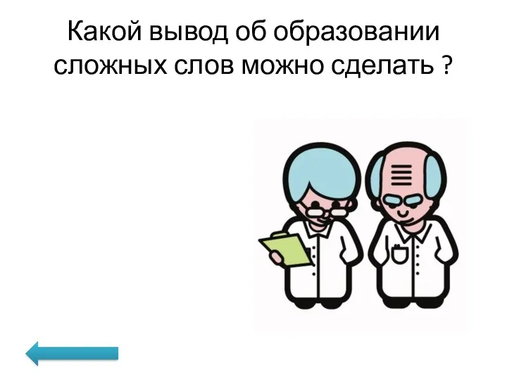 Какой вывод об образовании сложных слов можно сделать ?