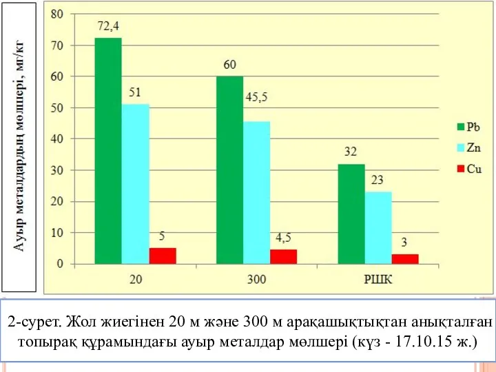 2-сурет. Жол жиегінен 20 м және 300 м арақашықтықтан анықталған