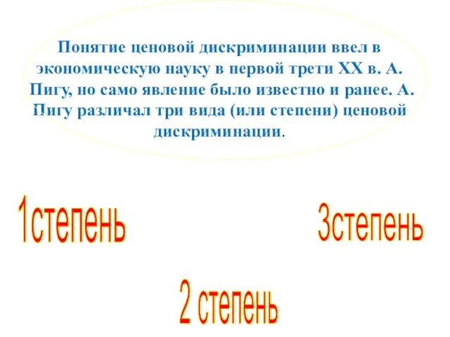 Понятие ценовой дискриминации ввел в экономическую науку в первой трети