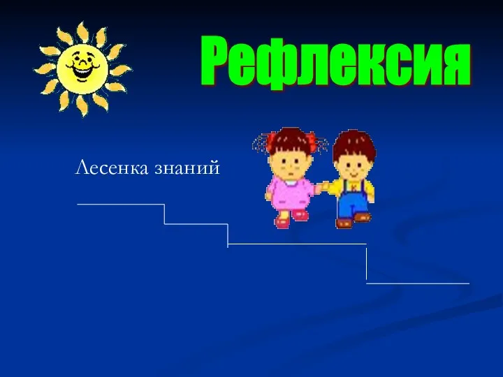 Лесенка знаний Рефлексия