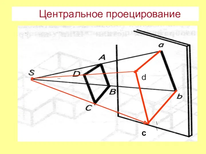 Центральное проецирование \\ c d