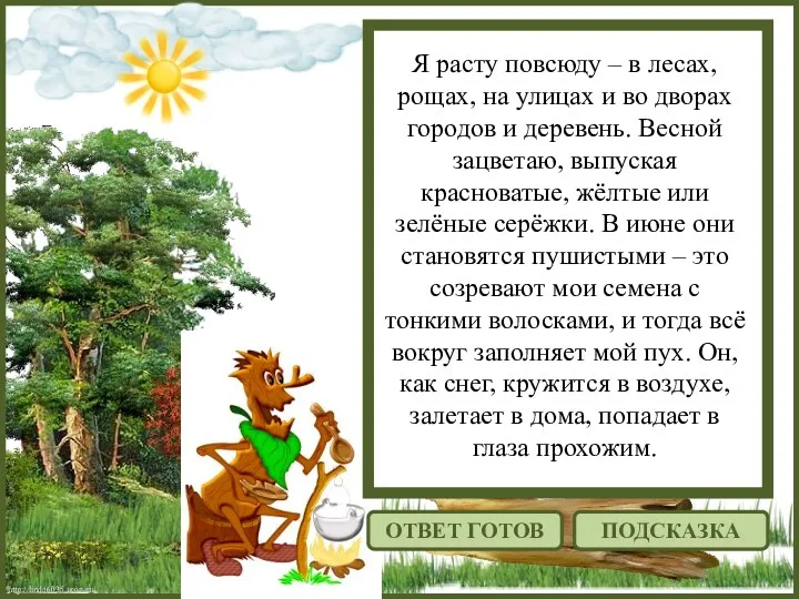 http://linda6035.ucoz.ru/ Я расту повсюду – в лесах, рощах, на улицах и во дворах