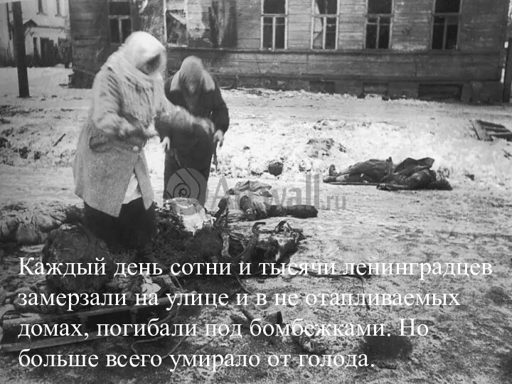Каждый день сотни и тысячи ленинградцев замерзали на улице и