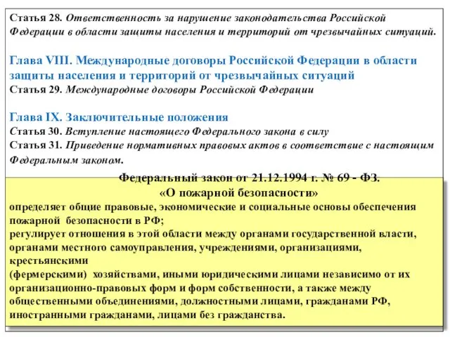 Статья 28. Ответственность за нарушение законодательства Российской Федерации в области